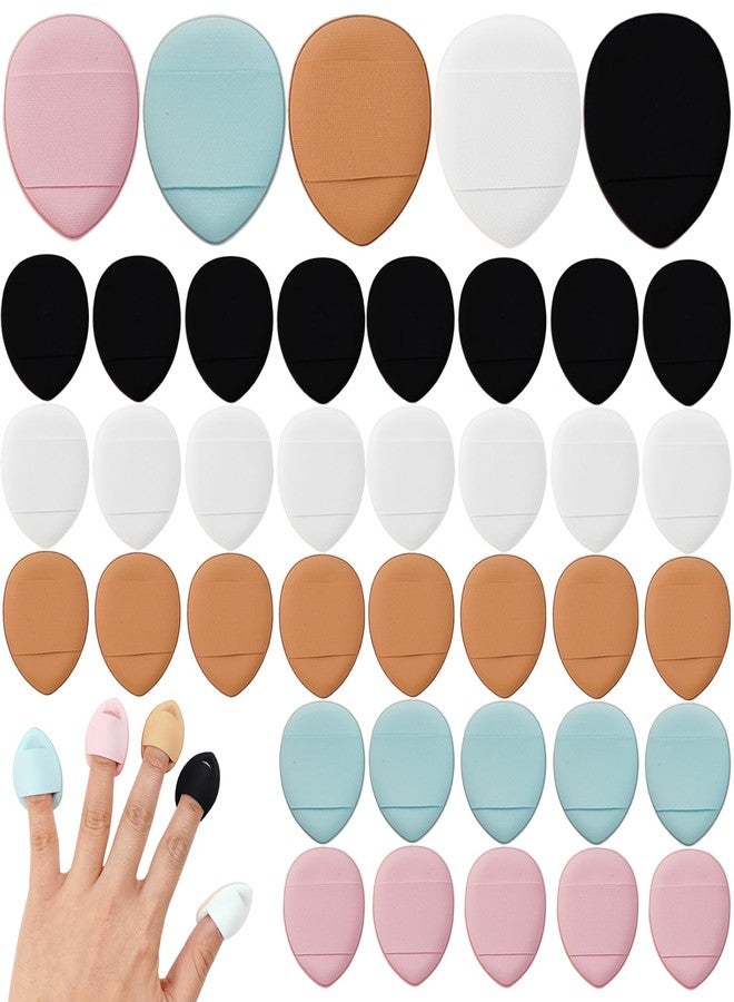 ROYHOO 75PCS Finger Powder Puff Mini Makeup Sponge Soft Beauty Makeup Blender Puff for Foundation, Face Powder, Under Eye Setting, Concealer, Repair Cream, Cosmetic Tool - Image 1